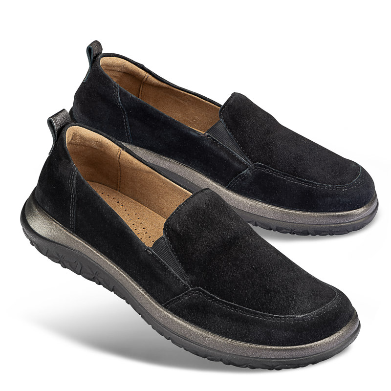 Chaussures de confort Helvesko : mod�le Loria, noir