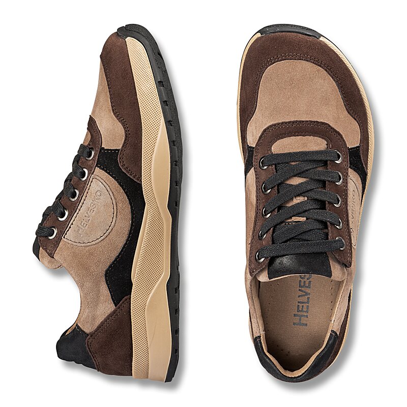 Chaussures de confort Helvesko : mod�le Toulon, marron/beige Image 2