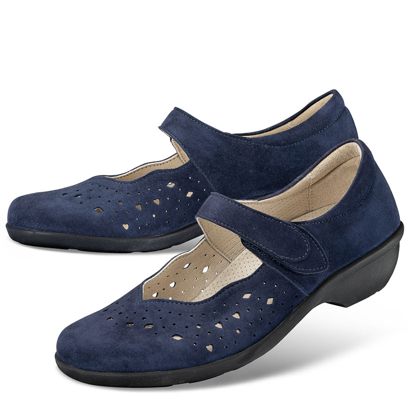 Chaussures de confort LadySko modele Tiziana bleu fonce