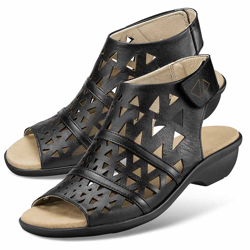 Chaussure confort LadySko : PASCALE, noir (cuir nappa)