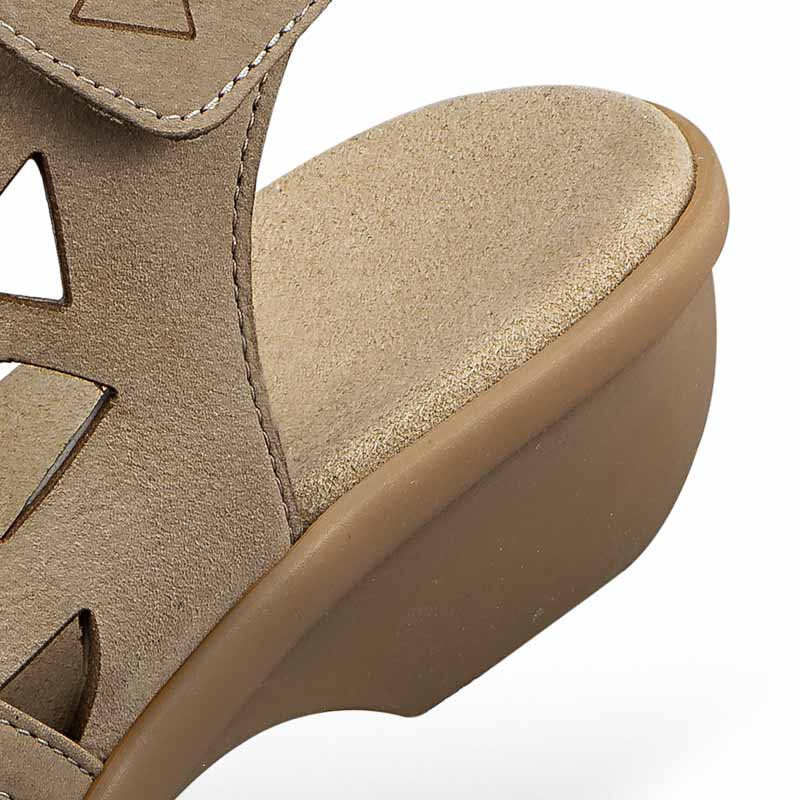 Chaussure confort LadySko : PASCALE, beige (cuir nubuck) Image 4