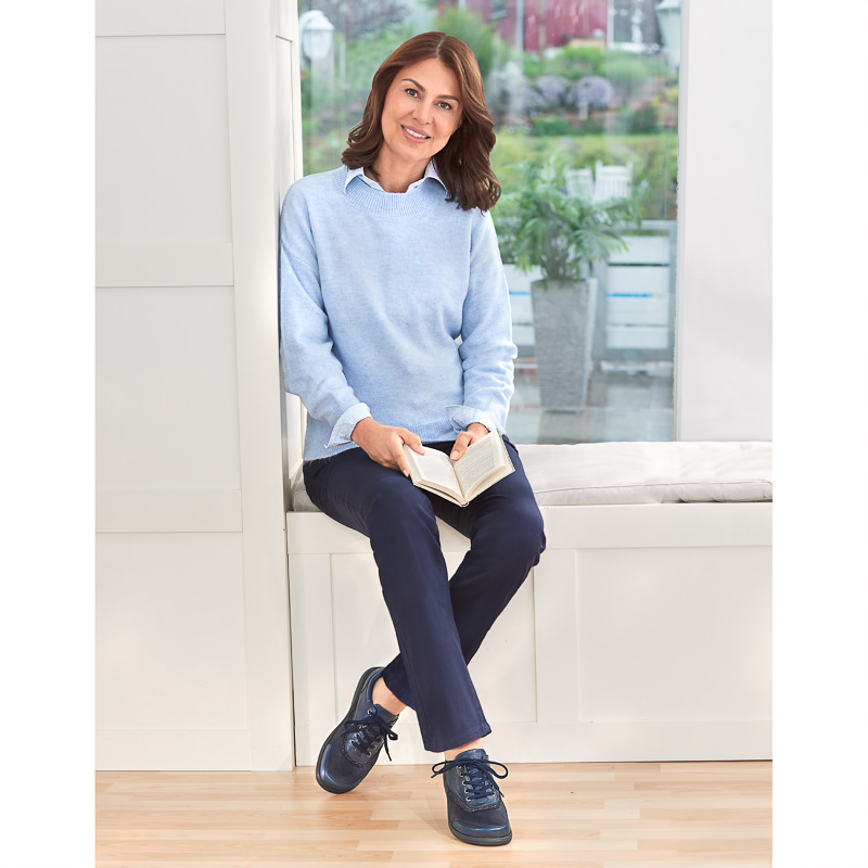 Chaussures de confort Helvesko : mod�le Sensiva, bleu Image 3