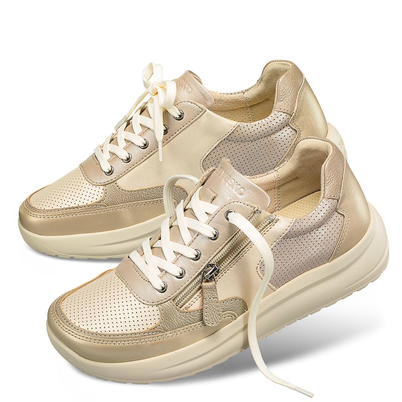 Chaussures de confort Helvesko : modle Silka, coloris or