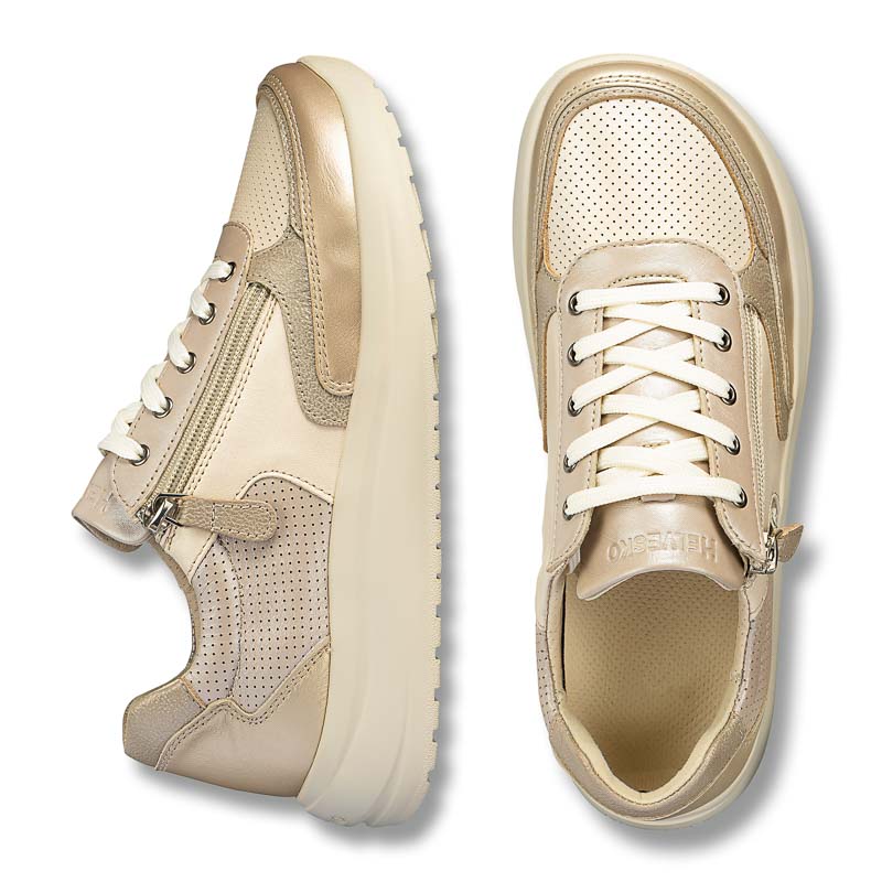 Chaussures de confort Helvesko : modle Silka, coloris or Image 2