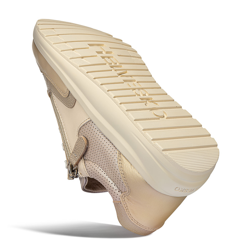 Chaussures de confort Helvesko : modle Silka, coloris or Image 3