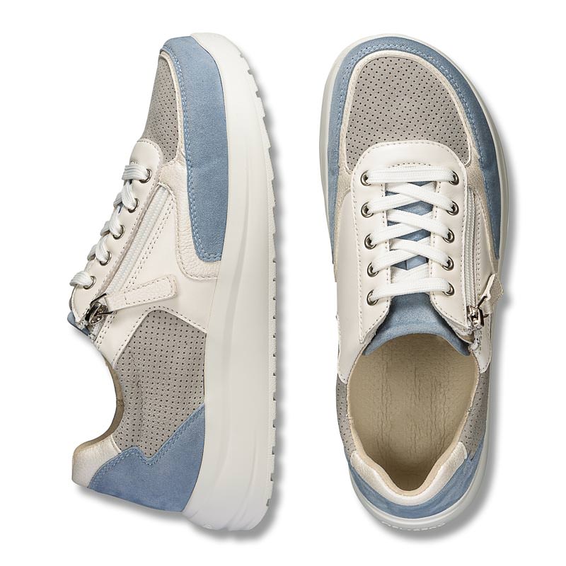 Chaussure confort Helvesko SILKA gris bleu pour femme Nos promos