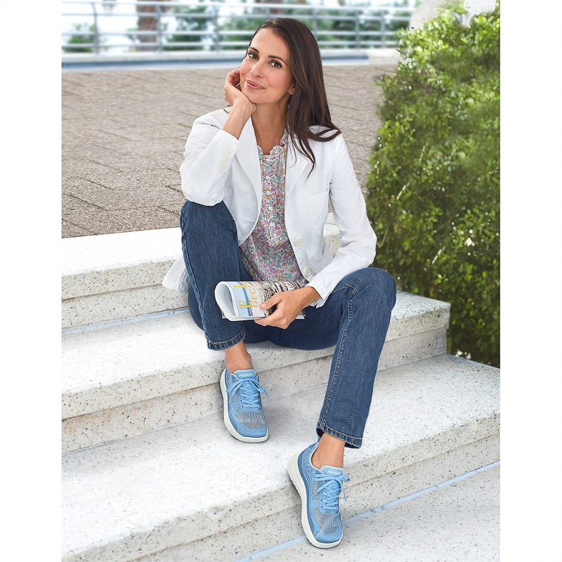Chaussures de confort Helvesko : modle Suzette, bleu Image 3