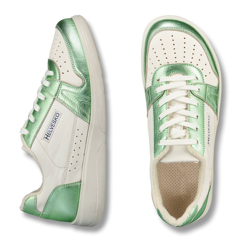 Chaussures de confort Helvesko : modle Jakina, blanc/vert Image 2