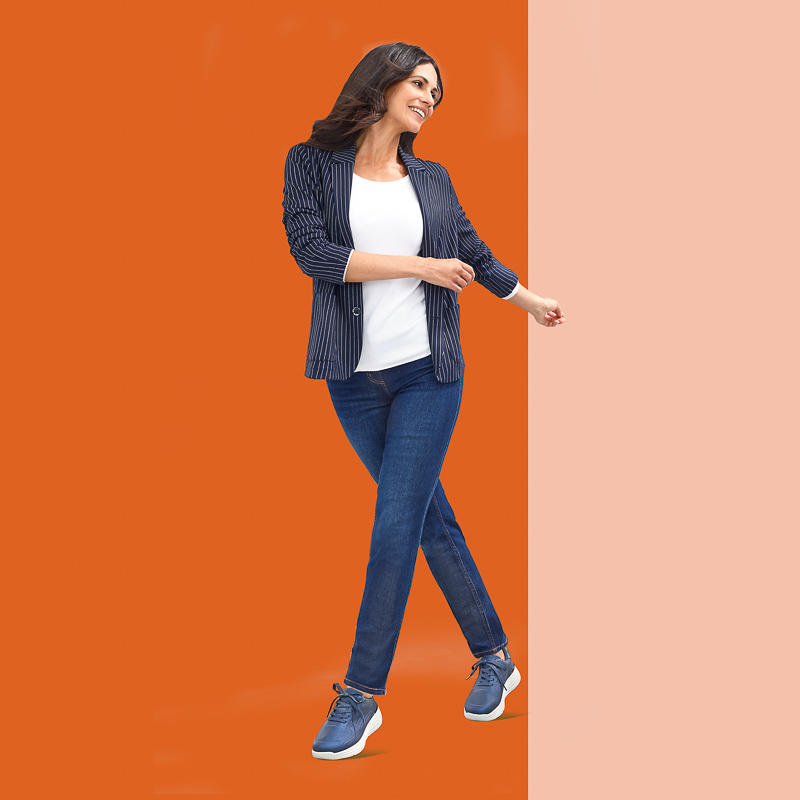 Chaussures de confort Helvesko : mod�le Rise, bleu Image 3