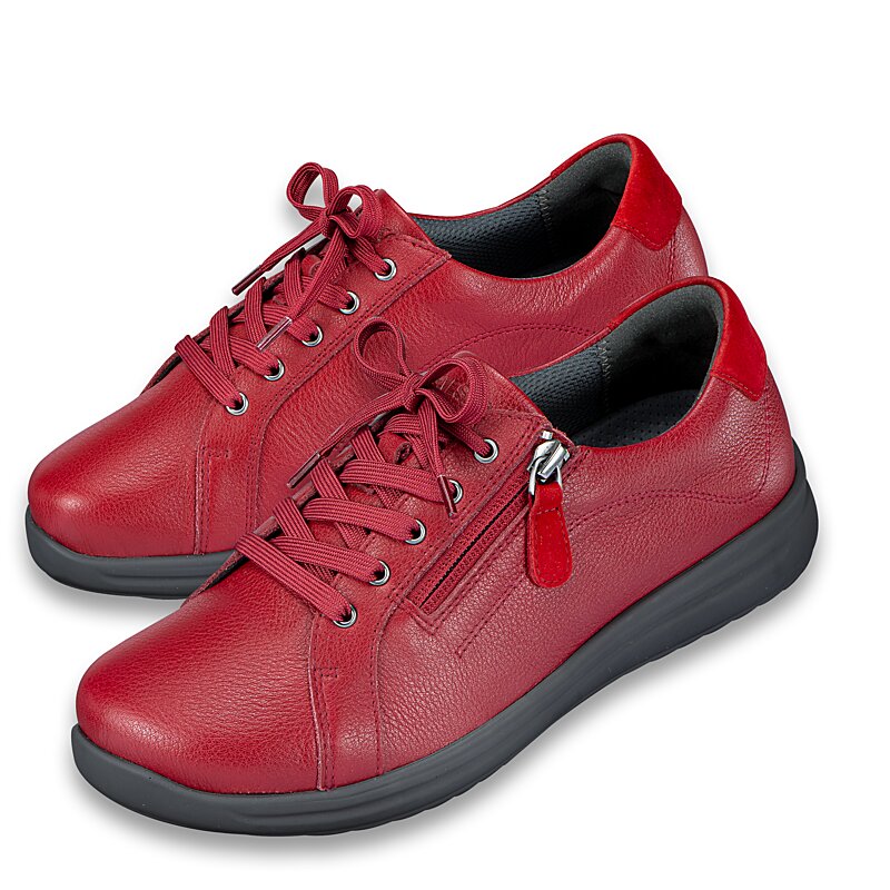 Chaussures de confort Helvesko : mod�le Sali, rouge