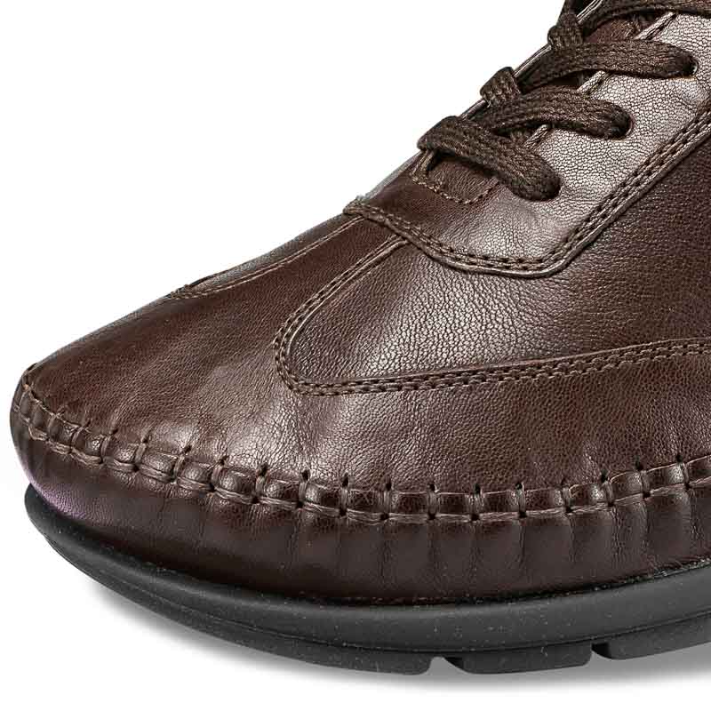 Chaussures de confort Helvesko : modle Bodo, marron fonc Image 2