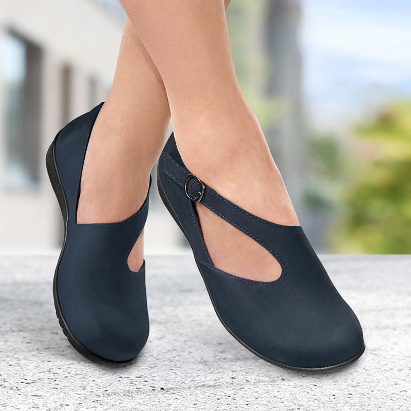 Chaussures de confort Helvesko : modle Philine, bleu fonc Image 3