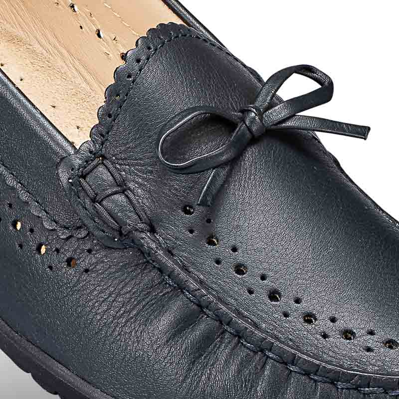 Chaussures de confort Helvesko : modle Becky, bleu fonc Image 4
