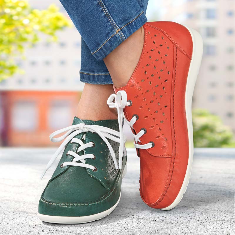 Chaussure confort Helvesko : ARLETTE, corail Image 3