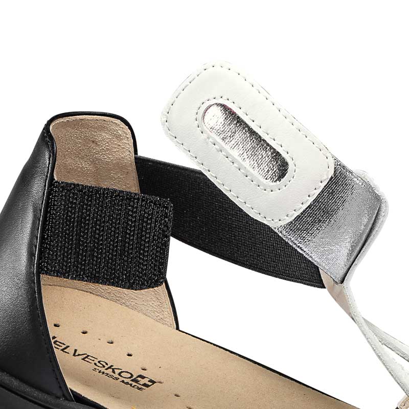 Chaussure confort Helvesko : ZEA, noir/blanc Image 4