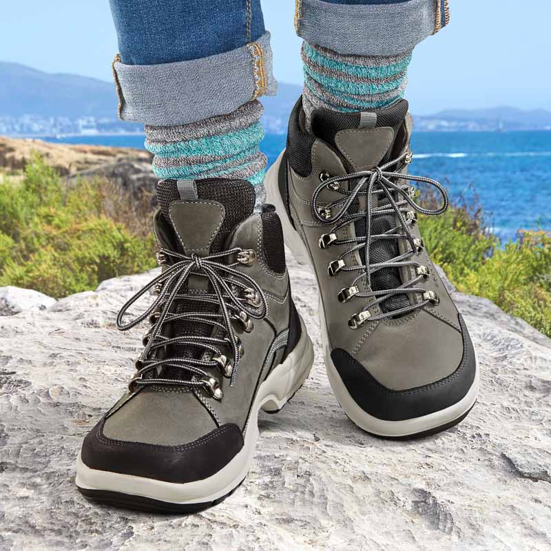 Chaussures de confort Helvesko : modle Kitz Tex, noir/gris Image 3