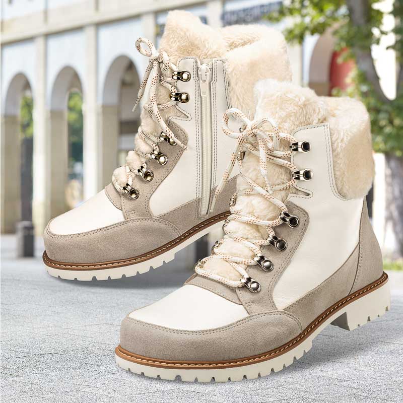 Chaussure confort Helvesko : CORTINA, gris/blanc
