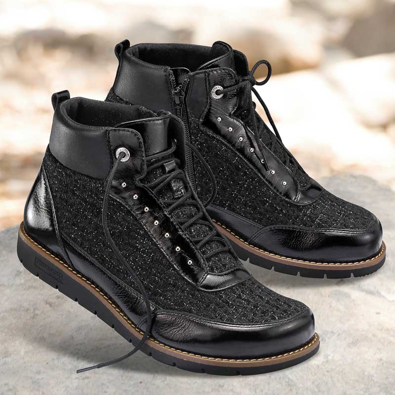 Chaussures de confort Helvesko : modèle Mahi, noir