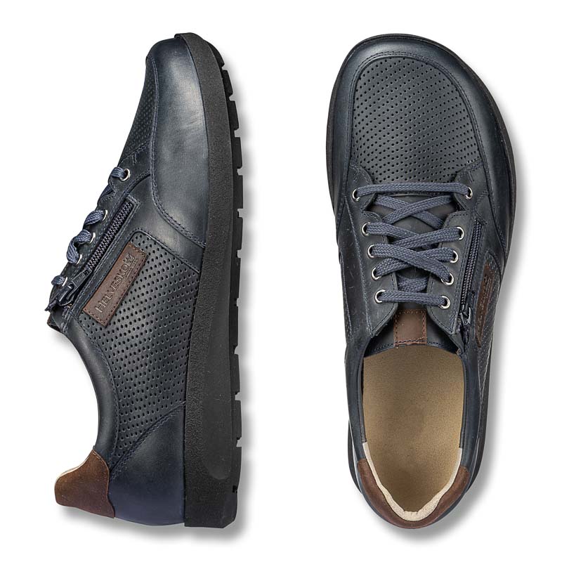 Chaussures de confort Helvesko : modle Glen, bleu fonc Image 2