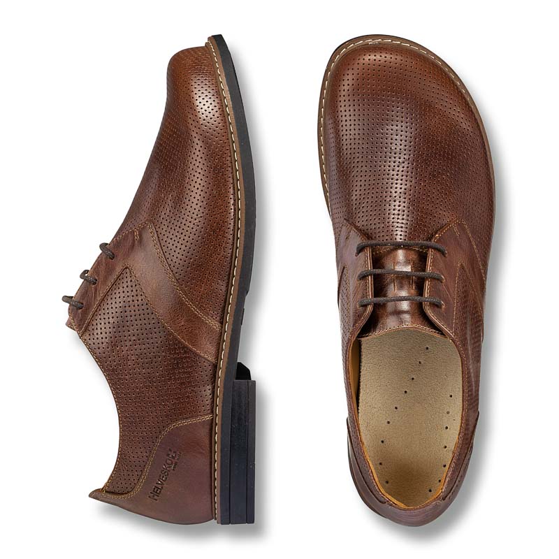 Chaussures de confort Helvesko : modle Lovis, marron fonc Image 2