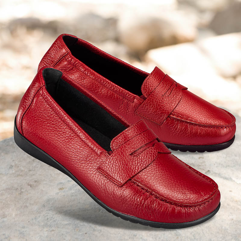 Chaussures de confort Helvesko : mod�le Aitana, rouge