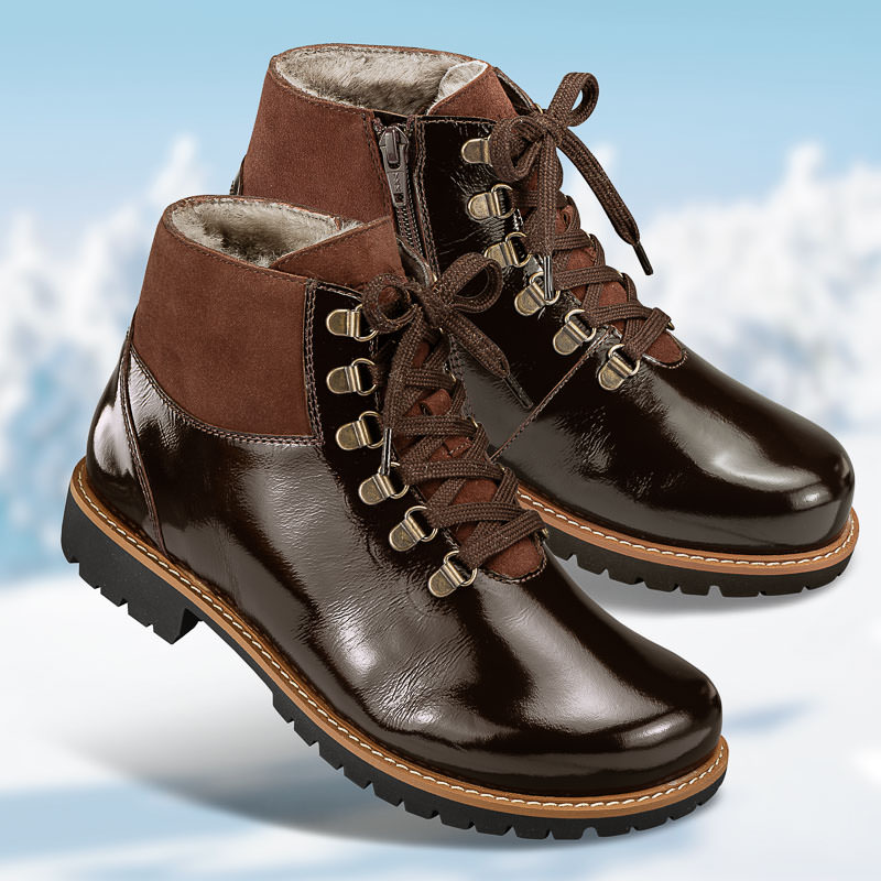 Chaussures de confort Helvesko : modle Darleen, marron fonc