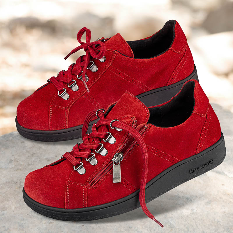 Chaussures de confort Helvesko : mod�le Donta, rouge