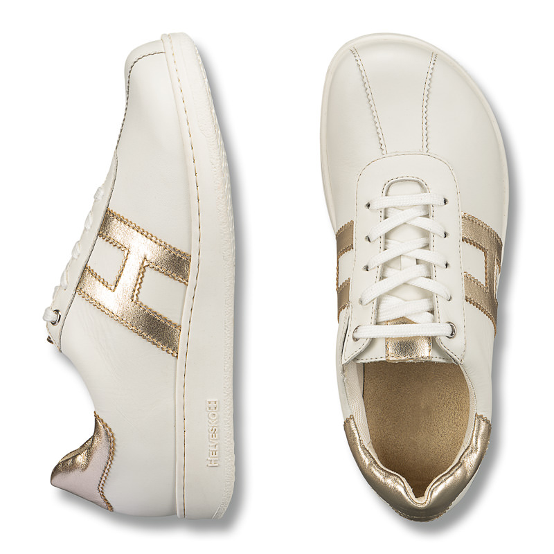 Chaussures de confort Helvesko : mod�le Newport, blanc/coloris or Image 2
