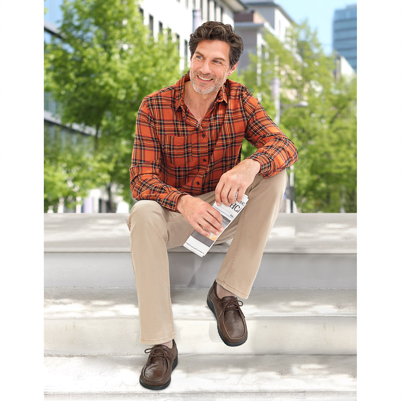 Chaussures de confort Helvesko : mod�le Ron, marron Image 3