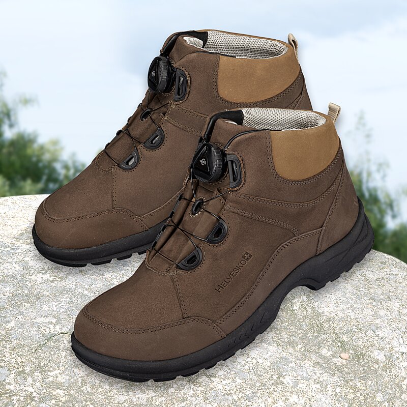 Chaussures de confort Helvesko : mod�le Nivo, marron fonc�