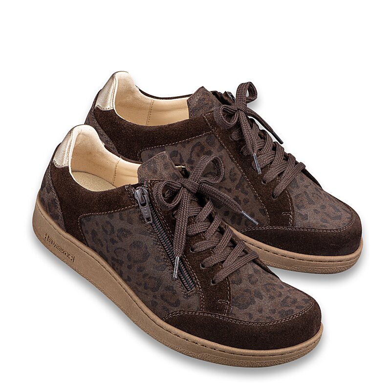 Chaussures de confort Helvesko : mod�le Varina, marron fonc�