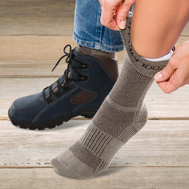 Chaussettes anti-ampoules kaki Image 2