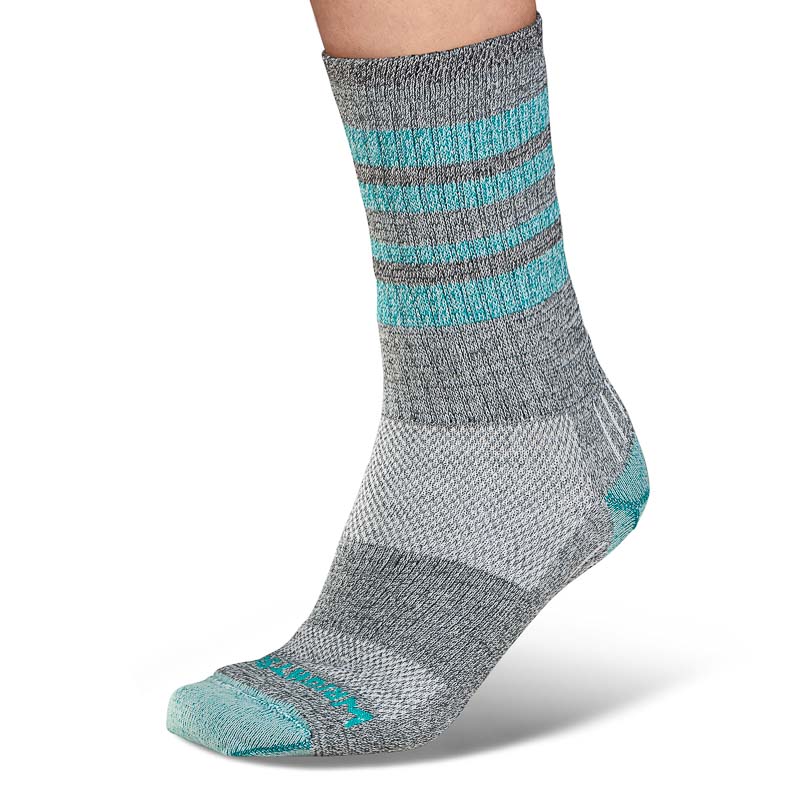 Chaussettes de randonne anti-ampoules gris/aqua