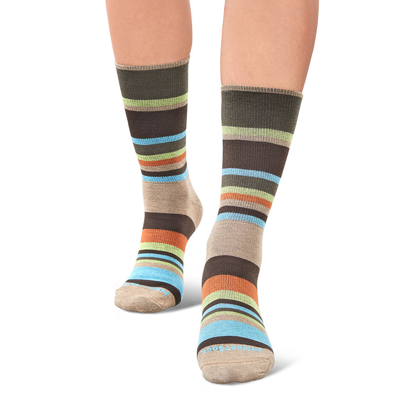 Chaussettes de rando anti ampoules kaki Bas et chaussettes Accessoires
