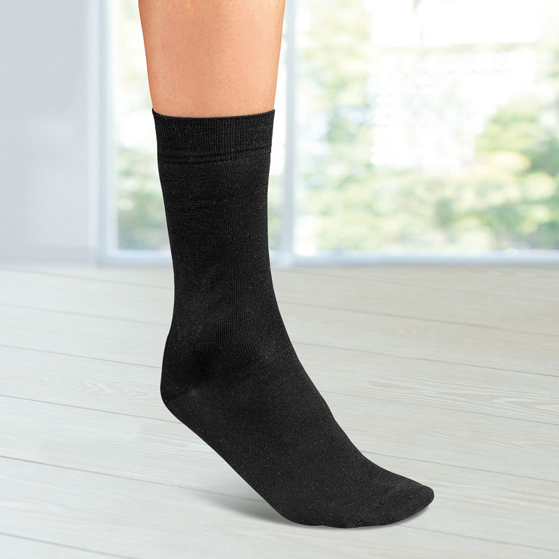 Chaussettes femme 100% soie unies