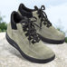 Chaussure confort Helvesko : ATHEN, gris-vert (cuir velours)