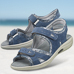 Chaussure confort Helvesko : SABRINA, coloris jean/argent