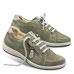 Chaussure confort Helvesko : VERENA, gris-vert (cuir velours)