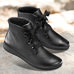 Chaussure confort Helvesko : ANGELINA, noir (cuir « écolo »)