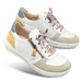Chaussures de confort Helvesko : modle Heather, blanc/jaune