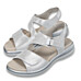 Chaussures de confort Helvesko : mod�le Birka, argent/blanc