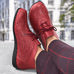 Chaussures de confort Helvesko : modle Mabella, rouge fonc Image 4