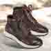 Chaussures de confort Helvesko : modle Andora, marron fonc