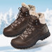 Chaussures de confort Helvesko : modèle Winter Tex, marron foncé