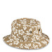 Chapeau loisirs  fleurs beige/blanc