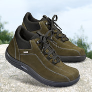 Chaussure confort Helvesko : ATHEN, olive (cuir nubuck)