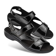 Chaussure confort LadySko : SELINA, noir (cuir vernis)