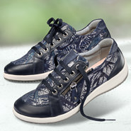 Chaussure confort Helvesko : VERENA, bleu (cuir nappa)
