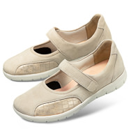 Chaussures de confort Helvesko : modèle Bettina, beige