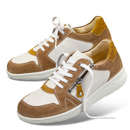 Chaussure confort LadySko : INES, marron/blanc